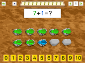Screenshot: LIFEtool App AboutNumbers, Exercise neighbouring numbers