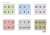 Abbildung: Buchstaben-Tafel Augenalphabet