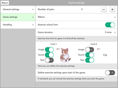 Screenshot: LIFEtool App TouchMe Pairs, settings